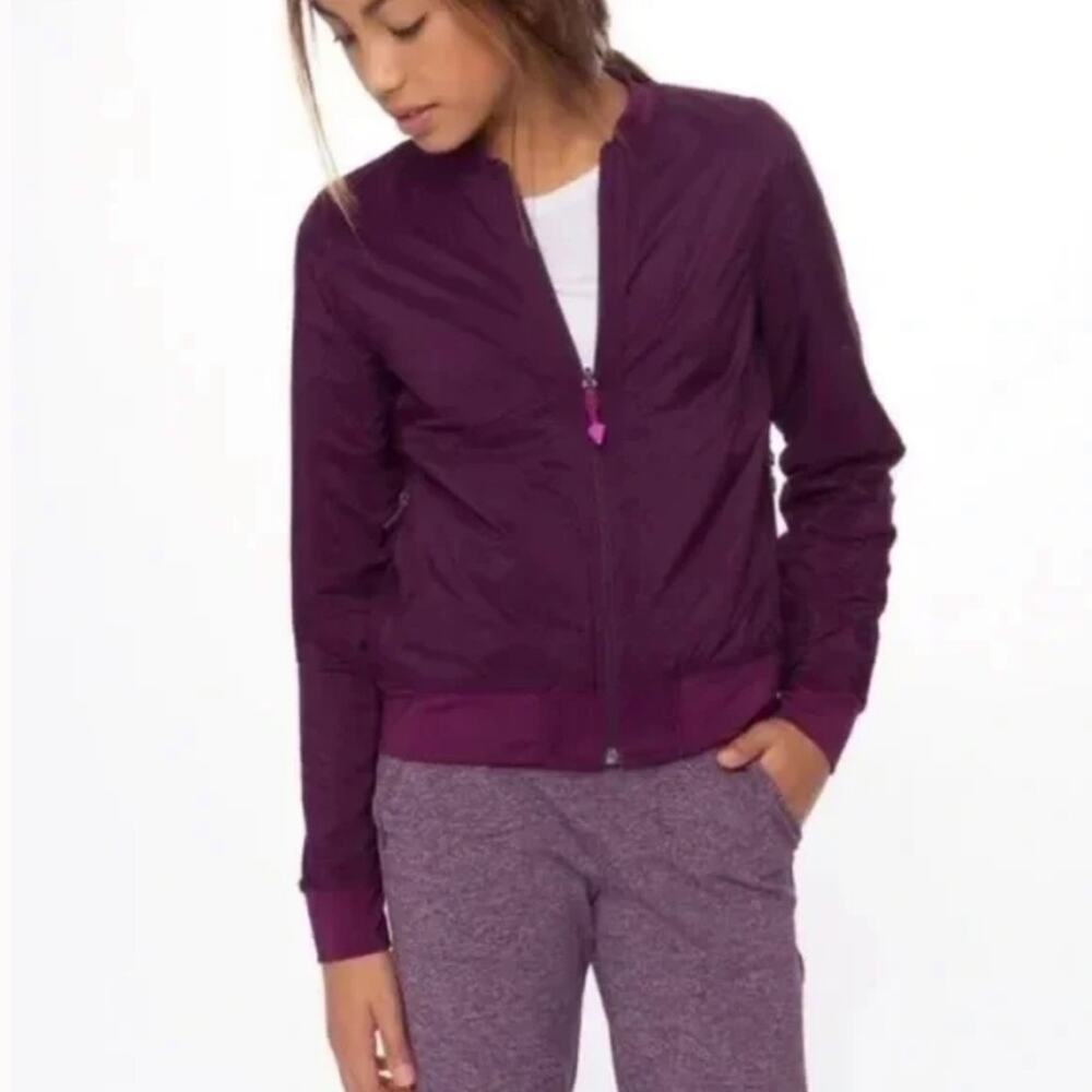 IVIVVA BY LULULEMON Wherever You Go Reversible Bomber Jacket Plum Size 14